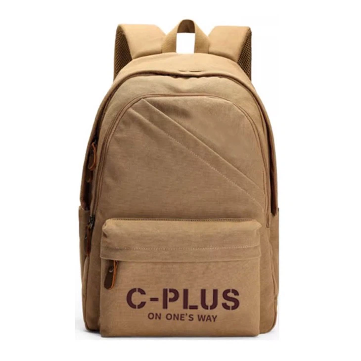 Canvas bags with zipper and pockets-front